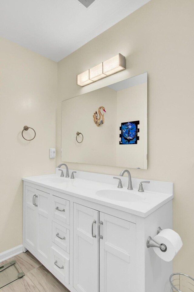 104 Lancaster Ct, Goose Creek, SC 29445 - full bathroom with double vanity and baseboards