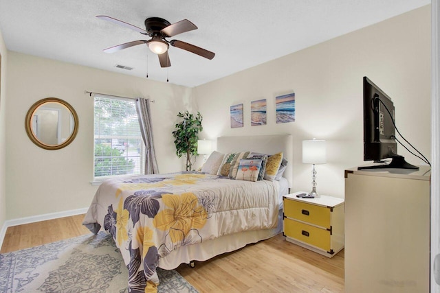 104 Lancaster Ct, Goose Creek, SC 29445 - bedroom with light wood-style floors and a ceiling fan