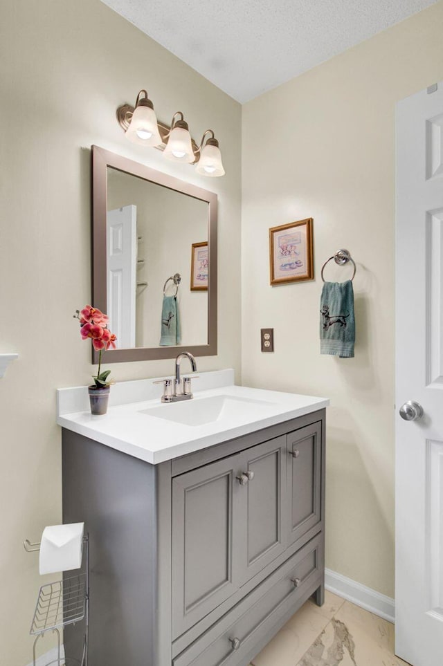 104 Lancaster Ct, Goose Creek, SC 29445 - bathroom with vanity and marble finish flooring