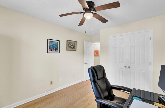 104 Lancaster Ct, Goose Creek, SC 29445 - office space with light wood-style floors and ceiling fan