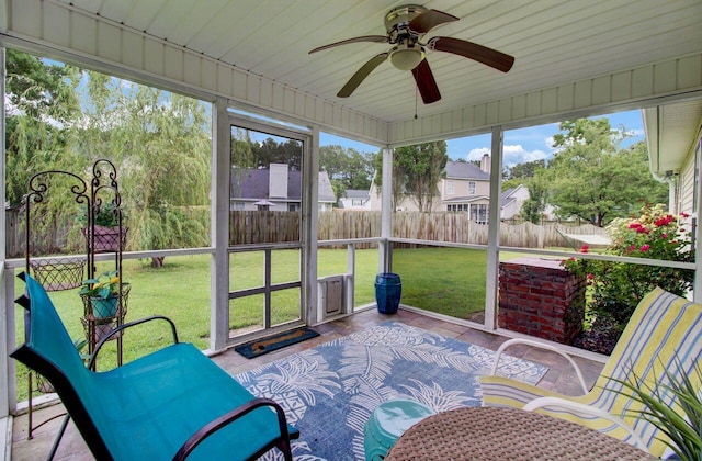 104 Lancaster Ct, Goose Creek, SC 29445 - sunroom with ceiling fan