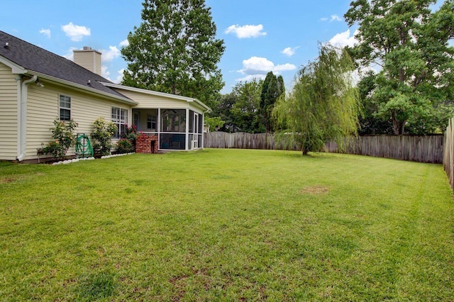 104 Lancaster Ct, Goose Creek, SC 29445 - fenced backyard featuring a sunroom