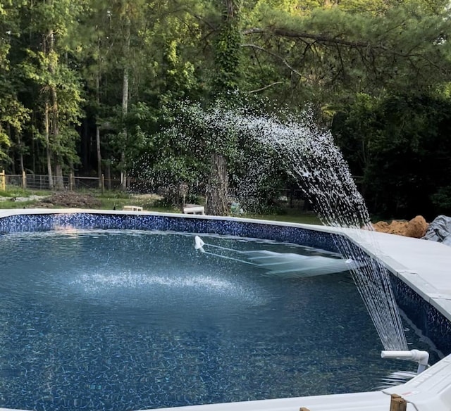 swimming pool with fence