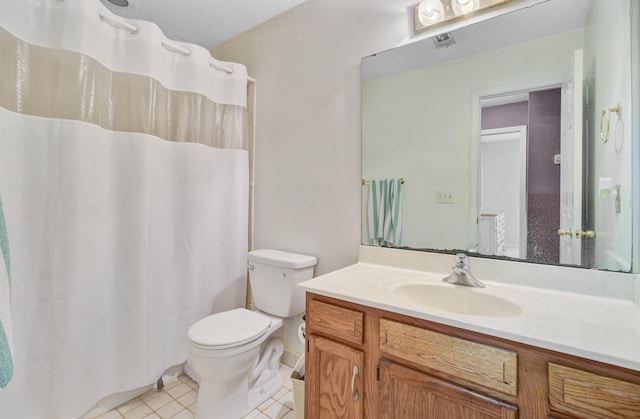 4 Garth Dr, Charleston, SC 29414 - bathroom featuring toilet, vanity, tile patterned floors, and a shower with shower curtain