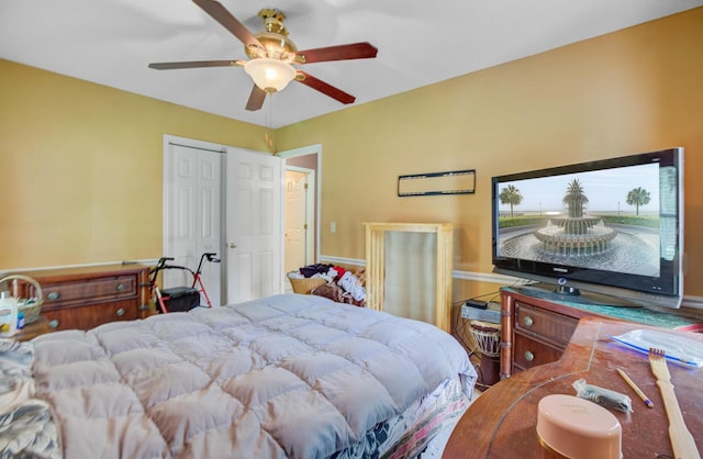 4 Garth Dr, Charleston, SC 29414 - bedroom with a ceiling fan and a closet