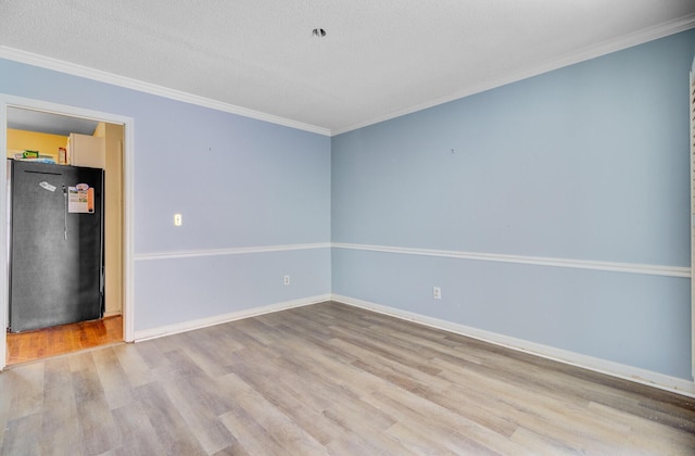 4 Garth Dr, Charleston, SC 29414 - unfurnished room with light wood-type flooring, crown molding, baseboards, and a textured ceiling