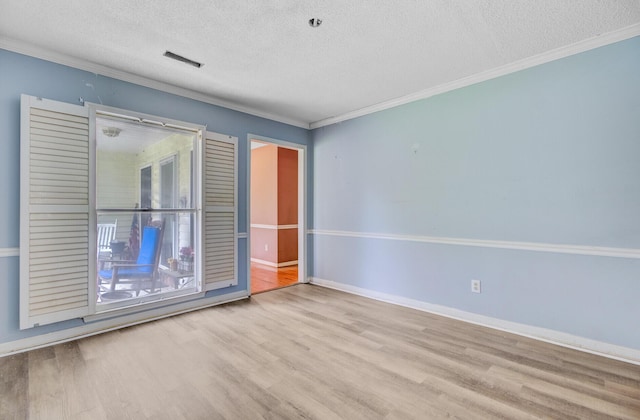 4 Garth Dr, Charleston, SC 29414 - spare room with a textured ceiling, wood finished floors, ornamental molding, and baseboards