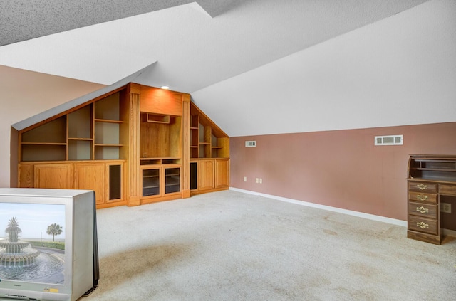 4 Garth Dr, Charleston, SC 29414 - additional living space with vaulted ceiling, baseboards, carpet flooring, and built in shelves