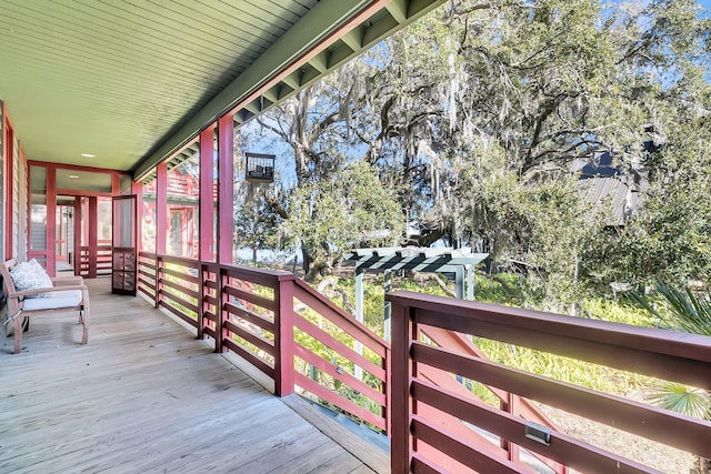 view of wooden deck