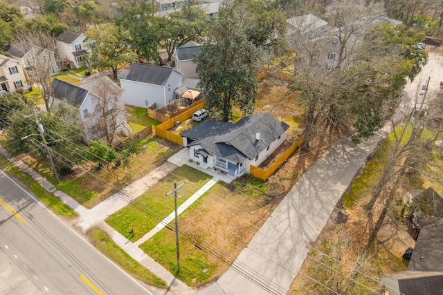 aerial view with a residential view