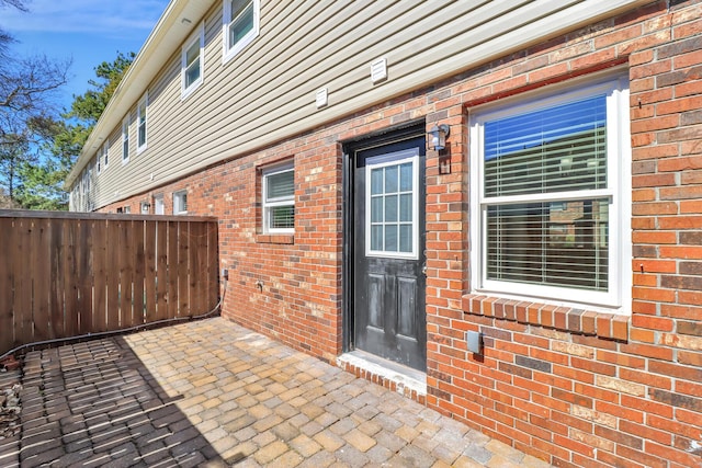 view of patio / terrace with fence