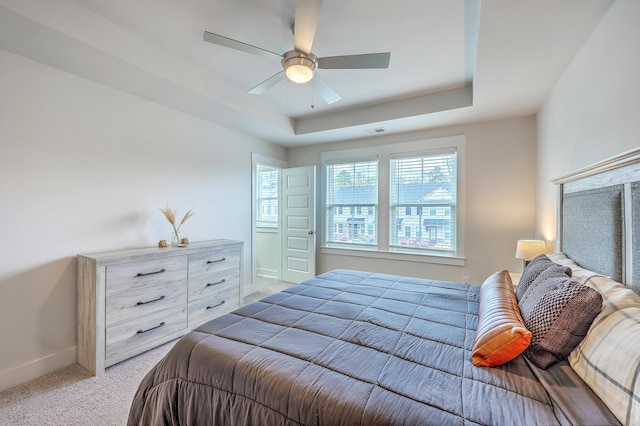 7803 Park Gate Dr, Charleston, SC 29418 - bedroom featuring light colored carpet, visible vents, baseboards, and a raised ceiling