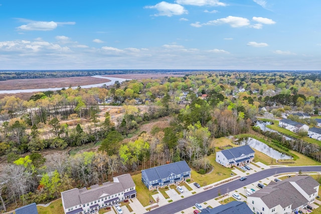 7803 Park Gate Dr, Charleston, SC 29418 - aerial view featuring a water view and a view of trees
