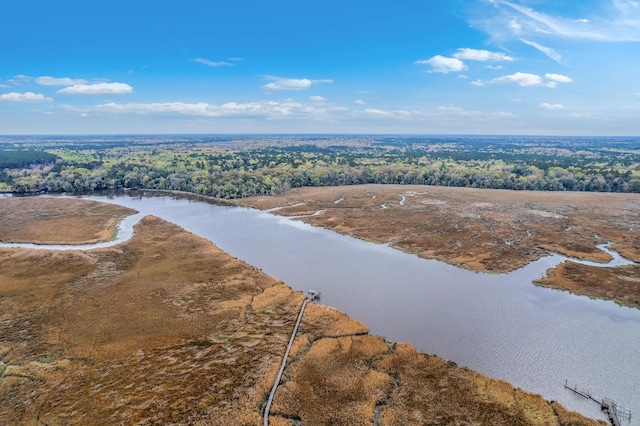 7803 Park Gate Dr, Charleston, SC 29418 - aerial view featuring a water view and a forest view