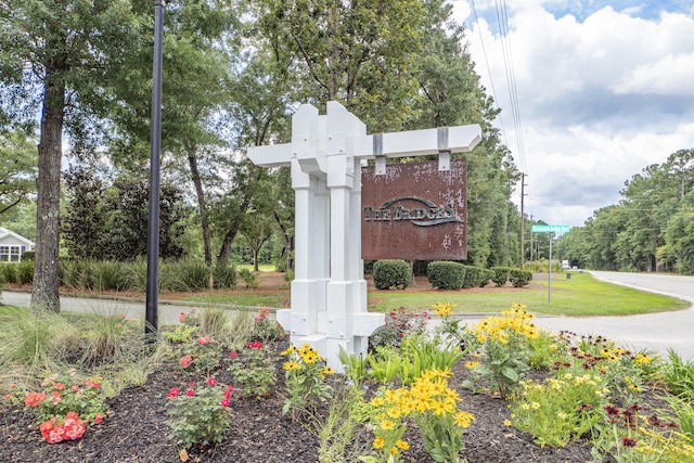 view of community sign