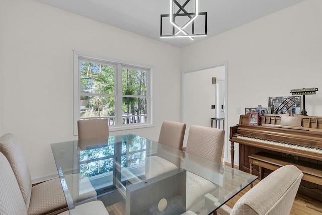 dining room with light wood-style floors