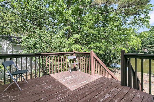 view of wooden deck