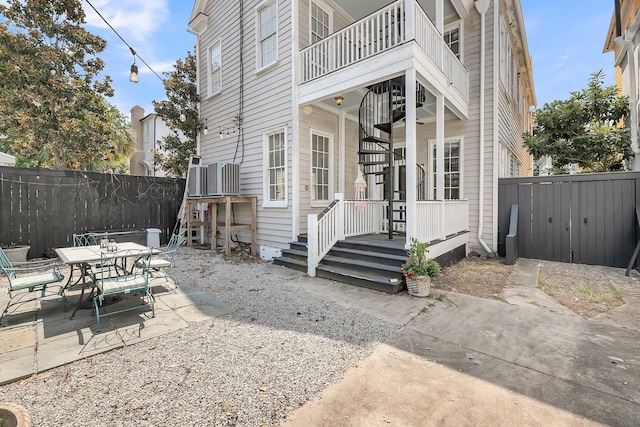 68 Vanderhorst St Unit A, Charleston, SC 29403 - view of side of property featuring a patio, outdoor dining space, and a balcony