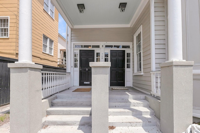 68 Vanderhorst St Unit A, Charleston, SC 29403 - doorway to property featuring covered porch
