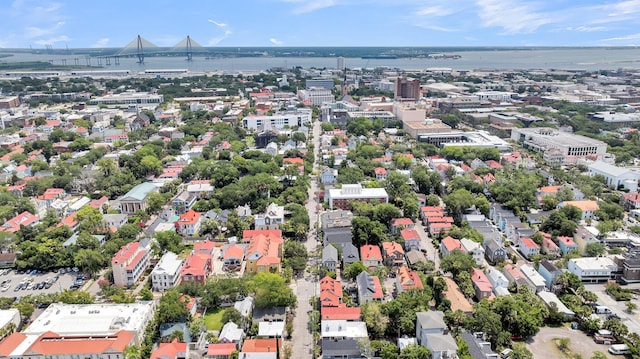 68 Vanderhorst St Unit A, Charleston, SC 29403 - aerial view of property's location with a notable bridge and a large body of water