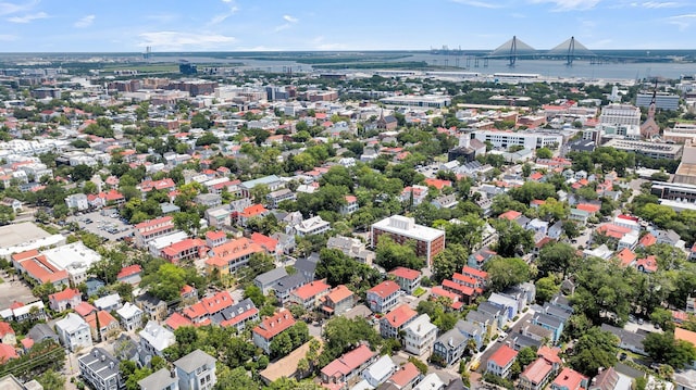 68 Vanderhorst St Unit A, Charleston, SC 29403 - aerial overview of property's location featuring a notable bridge