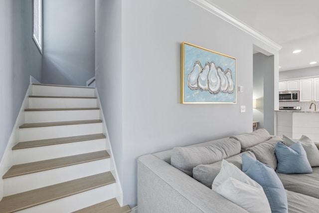 1250 White Tail Path, Charleston, SC 29414 - stairs featuring recessed lighting