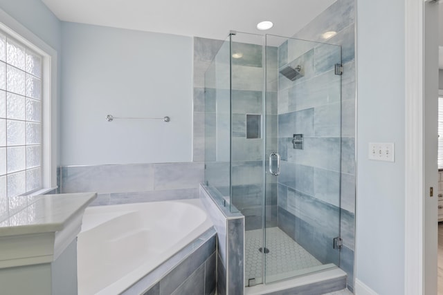 1250 White Tail Path, Charleston, SC 29414 - bathroom with a garden tub and a shower stall