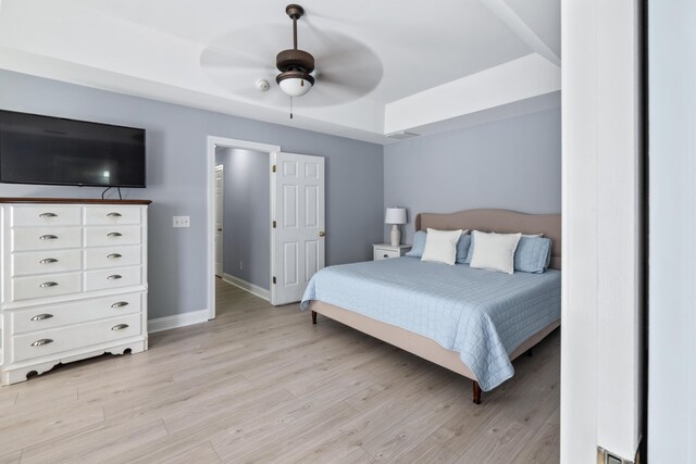 1250 White Tail Path, Charleston, SC 29414 - bedroom with light wood-style floors, baseboards, and ceiling fan