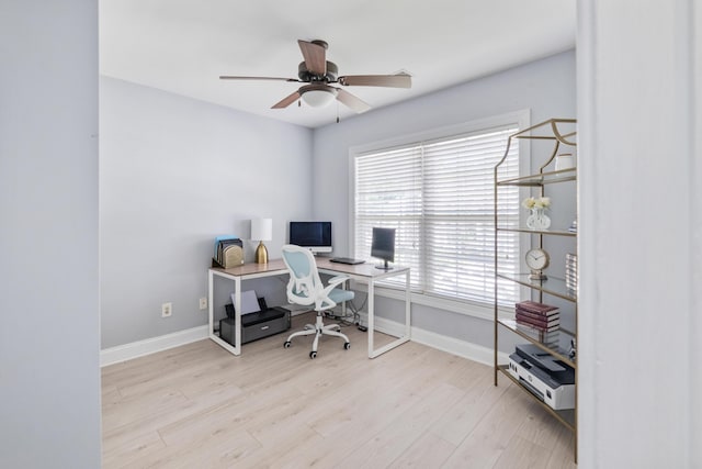 1250 White Tail Path, Charleston, SC 29414 - office with ceiling fan, wood finished floors, and baseboards