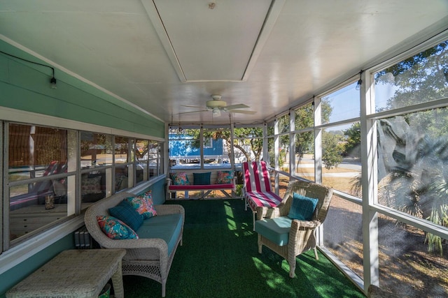 view of sunroom / solarium