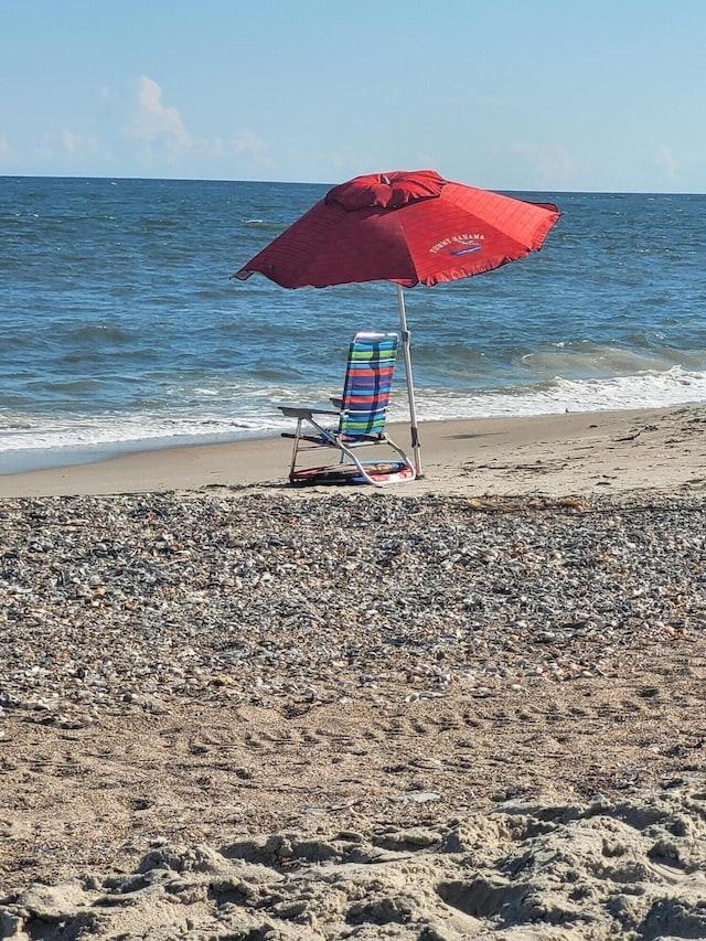 property view of water with a view of the beach