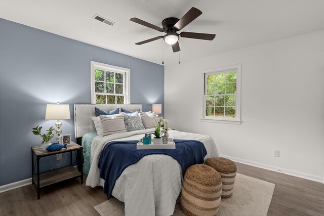 105 Bermuda Ct, Summerville, SC 29485 - bedroom with wood finished floors, baseboards, and ceiling fan