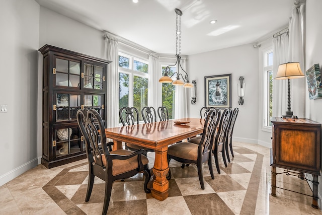 12 Port Tack, Hilton Head Island, SC 29928 - dining room featuring inlaid floor details, baseboards, and recessed lighting