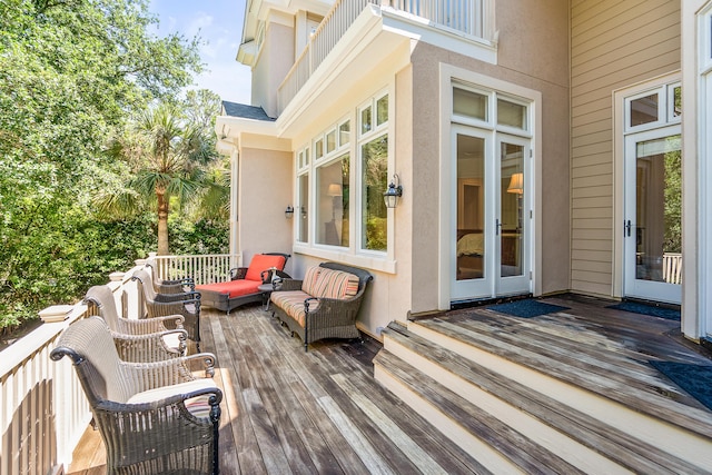 12 Port Tack, Hilton Head Island, SC 29928 - wooden terrace featuring an outdoor living space