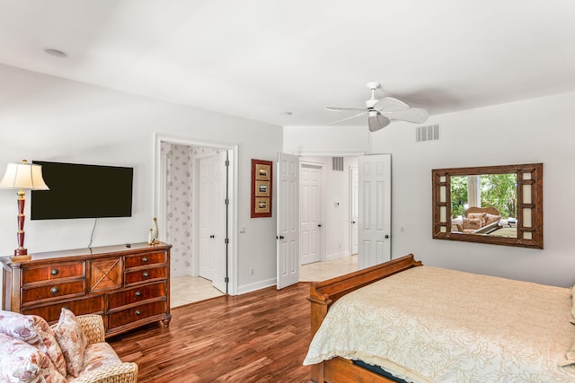 12 Port Tack, Hilton Head Island, SC 29928 - bedroom with wood finished floors and ceiling fan