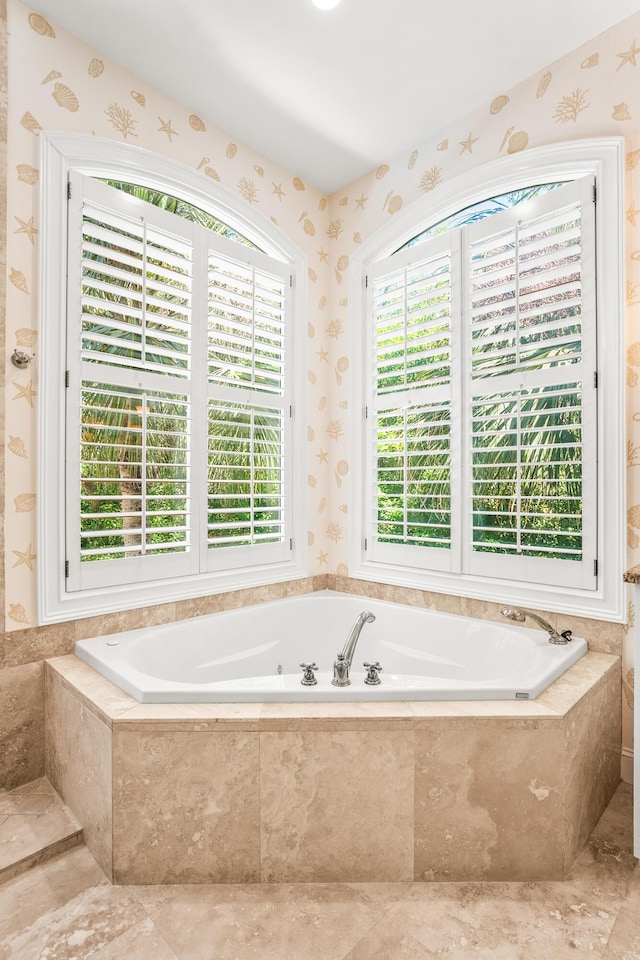 12 Port Tack, Hilton Head Island, SC 29928 - full bath featuring wallpapered walls and a bath