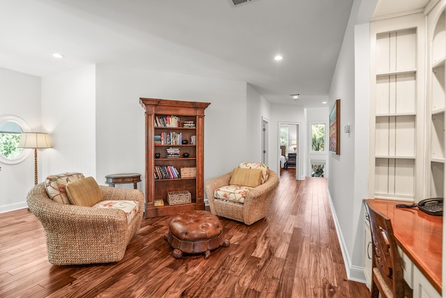 12 Port Tack, Hilton Head Island, SC 29928 - living area with wood finished floors, baseboards, and recessed lighting