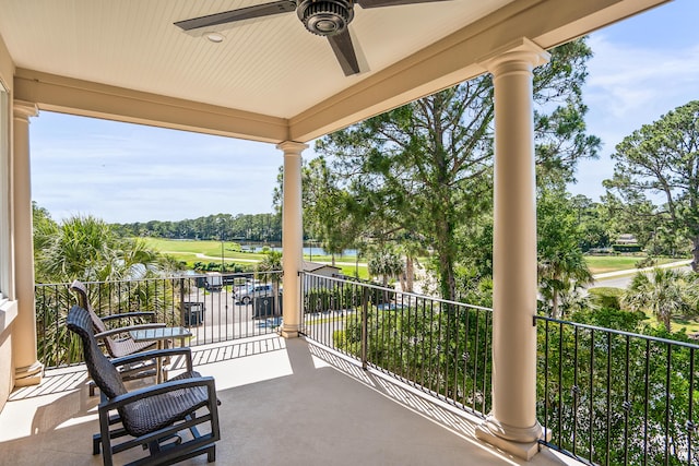 12 Port Tack, Hilton Head Island, SC 29928 - view of patio / terrace with a water view, view of wooded area, and a balcony