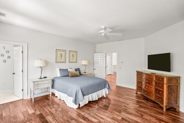 12 Port Tack, Hilton Head Island, SC 29928 - bedroom featuring wood finished floors, baseboards, and ceiling fan
