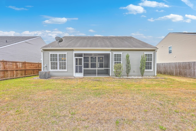 7690 High Maple Cir N, Charleston, SC 29418 - rear view of property featuring a sunroom and central air condition unit