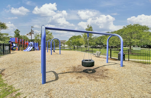 community playground with fence