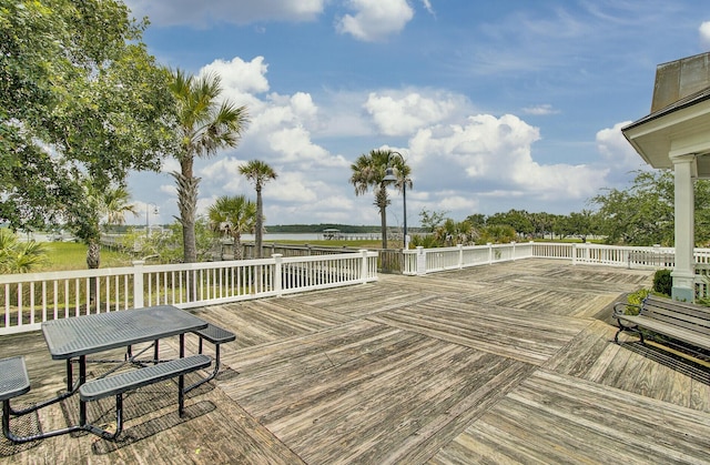 view of wooden terrace