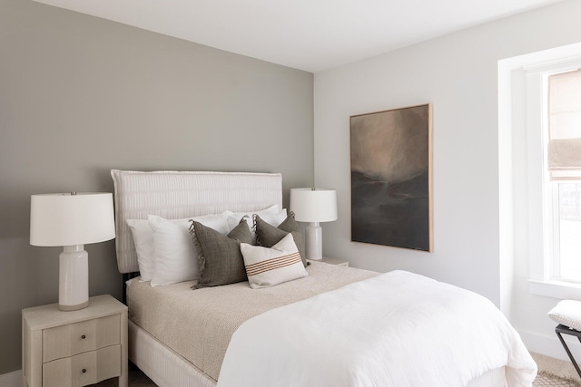 bedroom with carpet floors