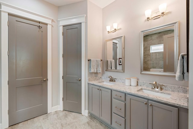 3726 Orion Ln, Mount Pleasant, SC 29466 - bathroom featuring double vanity and a shower