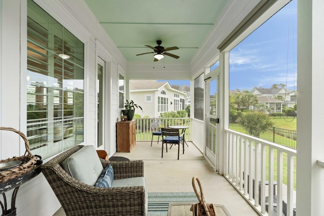 3726 Orion Ln, Mount Pleasant, SC 29466 - sunroom with a ceiling fan