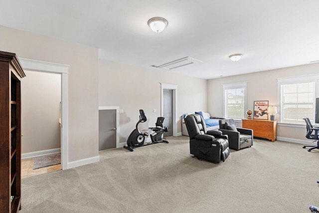 3726 Orion Ln, Mount Pleasant, SC 29466 - exercise area with light colored carpet and baseboards