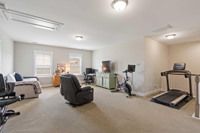 3726 Orion Ln, Mount Pleasant, SC 29466 - workout room featuring light colored carpet and baseboards