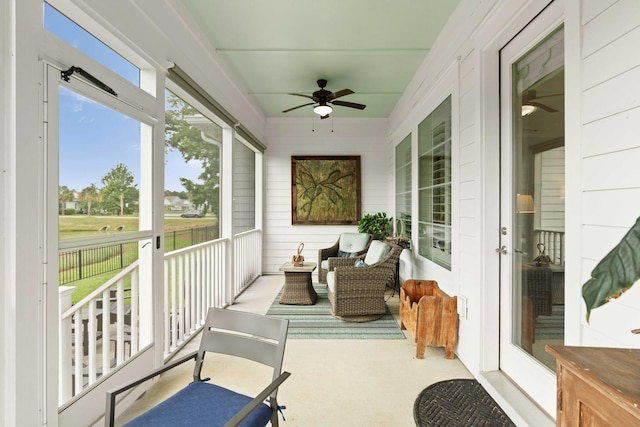 3726 Orion Ln, Mount Pleasant, SC 29466 - sunroom with ceiling fan