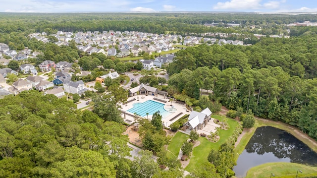 3726 Orion Ln, Mount Pleasant, SC 29466 - aerial view of property's location featuring a forest, a large body of water, and a pool