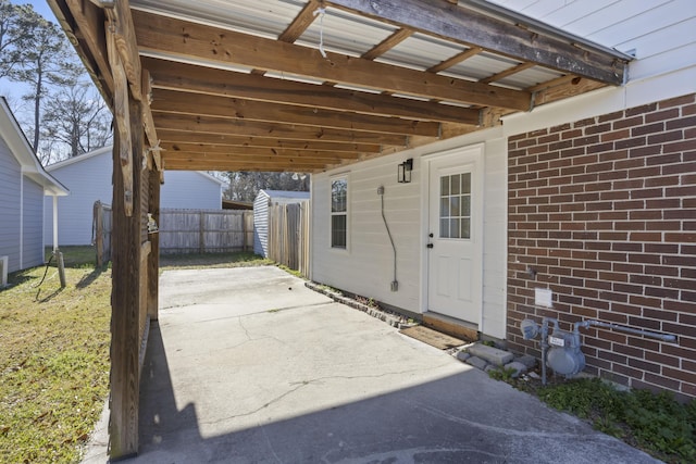 view of patio with fence